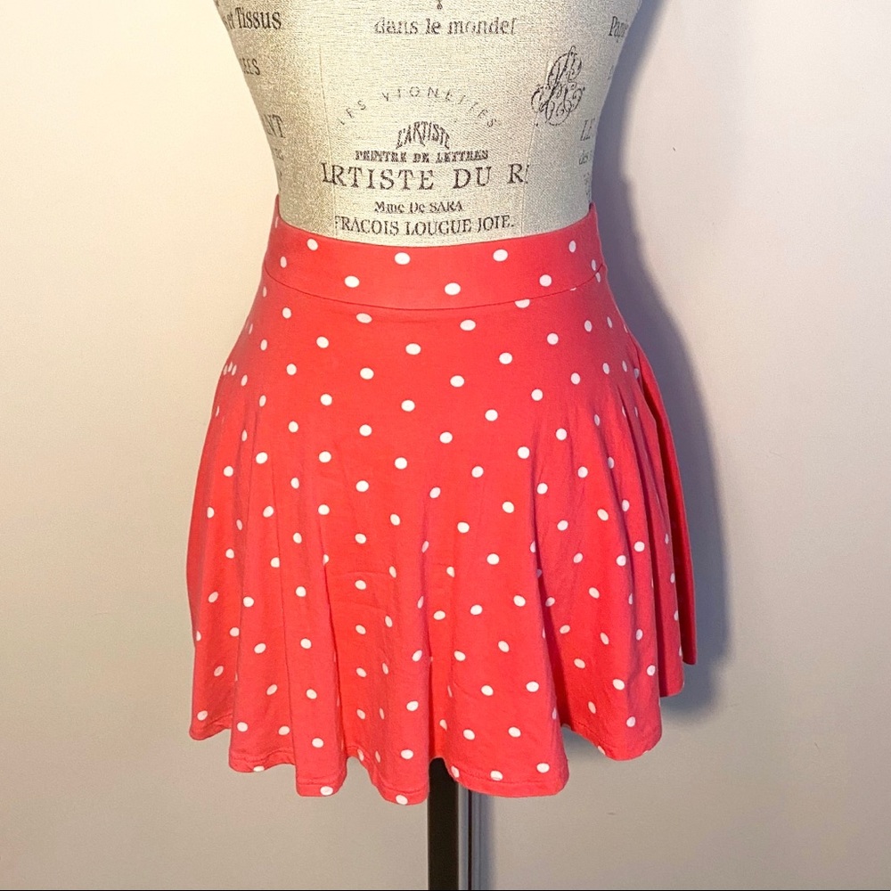 ✨ Pink Polka Dot Skirt